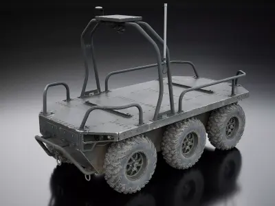 Ratel H UGV Game Ready Low-poly 3D model