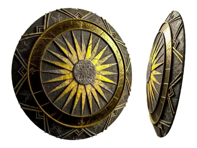 Godkiller Wonder Woman  Shield 03- Low-poly 3d model Low-poly 3D model