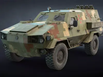 Dozor-B Ukrainian APC Low-poly 3D model