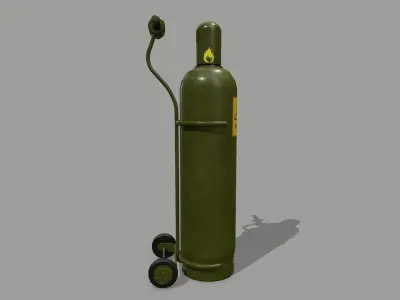Propane Tank Low-poly 3D model 16
