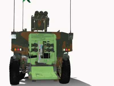 VBC AAe MSR IVECO GUARANAI 6X6 MSHORAD  Low-poly 3D model