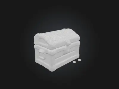 Voxel Treasure Chest Low-poly 3D model