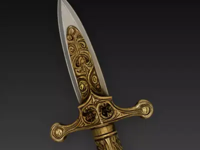 Antique Knife 3D model purchase