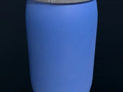 Plastic barrel Free low-poly 3D model purchase