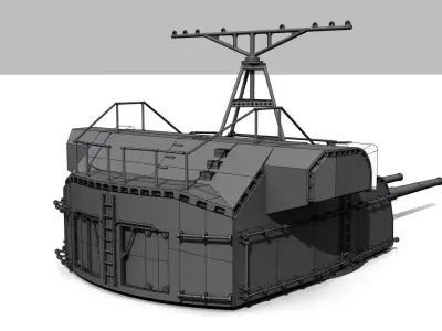 YAMATO 1550 mm  NENDO SHIKI gun 3D print model