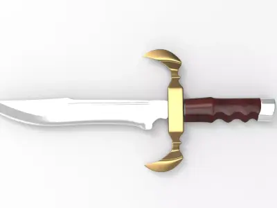 Old Knife Low-poly 3D model buy