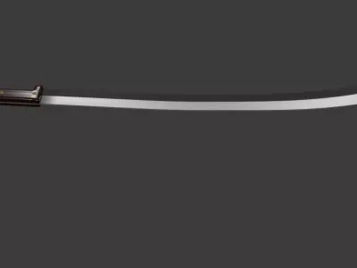 Scimitar Sword 3D Model Low-poly 3D model