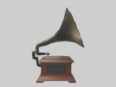Classic Phonograph Model Low-poly 3D model