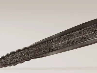 Ornament Ritual Dagger Low Poly 3D model