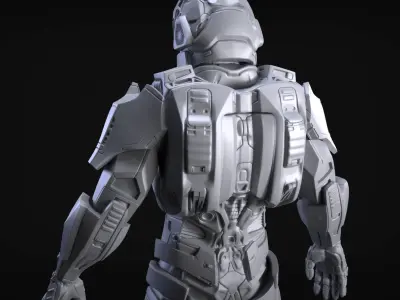 Sci-Fi Armor 4 Sculpt 3D model
