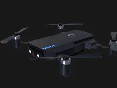 Drone low poly Low-poly 3D model