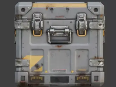 Realistic Sci-Fi Modular Crate 3D Model Low-poly 3D model
