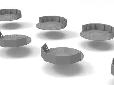 platforms for 25 mm guns  3D print model