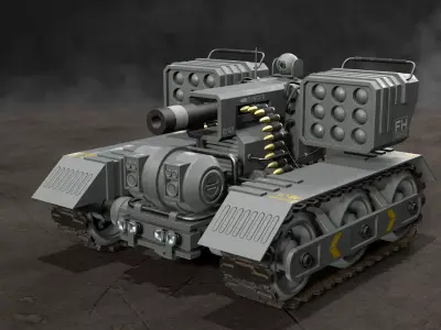 UGV Concept-3B-Urban-Clean Low-poly 3D model