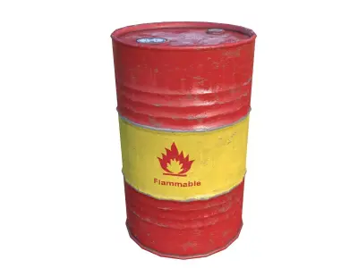Oil Barrel V2 Low-poly 3D model
