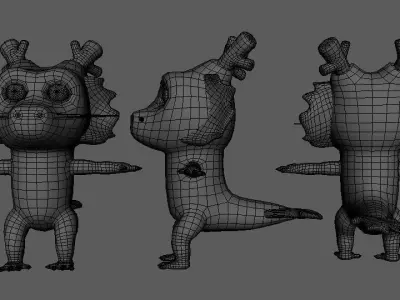 Pet Dragon  Low-poly 3D model