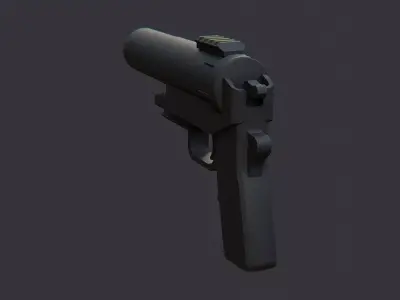 Offhand Rocket Launcher Low-poly 3D model