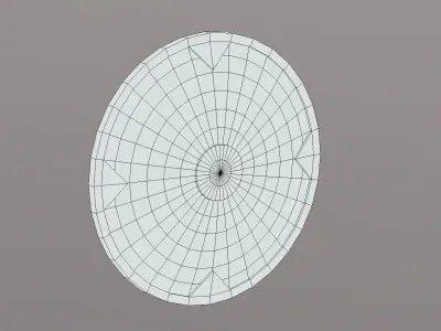 Wooden Shield Low-poly 3D model 22