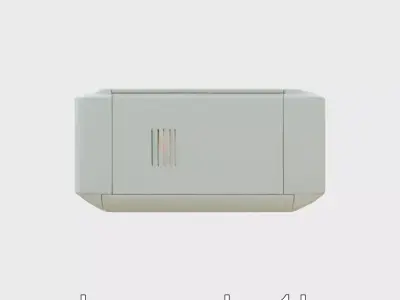 Compact Energy Unit with Dual USB and AC Ports Low-poly 3D model
