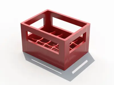 Bottle box red 3D model