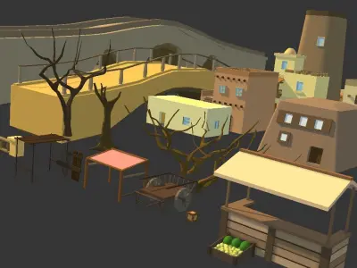 world pack Free low-poly 3D model