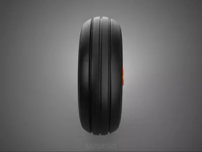 STANDARD WHEEL TIRE RIM AXLE HUB CART TROLLEY BARROW BEARING KIT 3D model