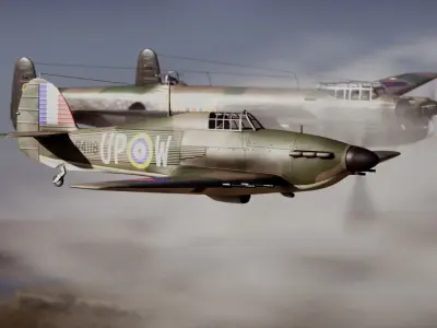 Hawker Hurricane 3D model