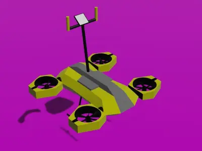 Hoverboard  M3 Low-poly 3D model