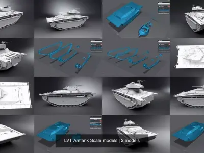 LVT Amtank Scale models 3D Model Pack