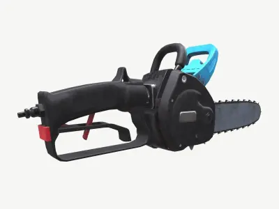 Chainsaw Low-poly 3D model 5