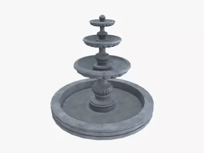 Fountain Low-poly 3D model
