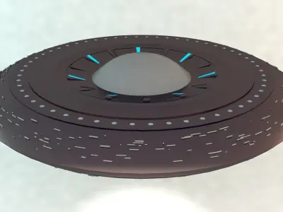 Spaceship - UFO Low-poly 3D model