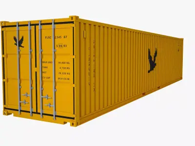 40 ft Dry Van Shipping Container 3D model