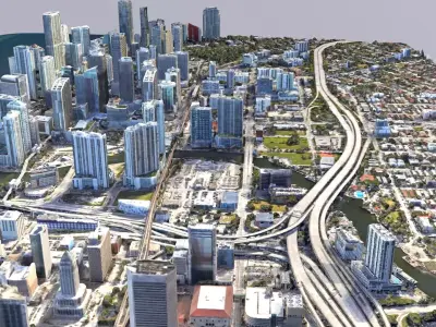 Buildings City building industrial commercial housing highrise 3D model