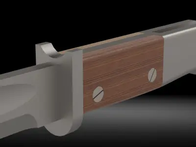 M1884 98 III Bayonet - Detailed 3D Model 3D model