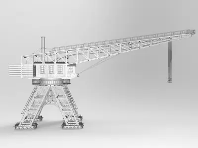 Port crane  3D model