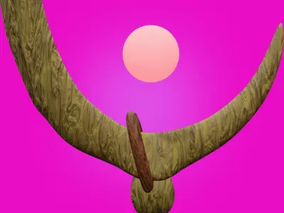 Dream Staff Game Ready  Free low-poly 3D model