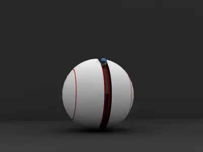 Robot BallR12 Free low-poly 3D model