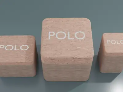 Wooden Box Low-poly 3D model shop