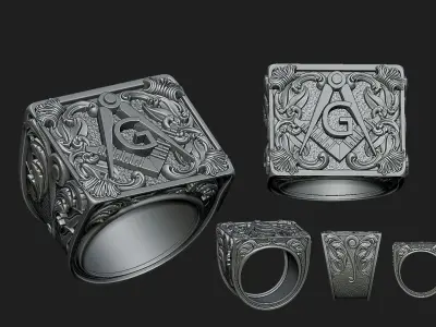 mason ring 3D print model