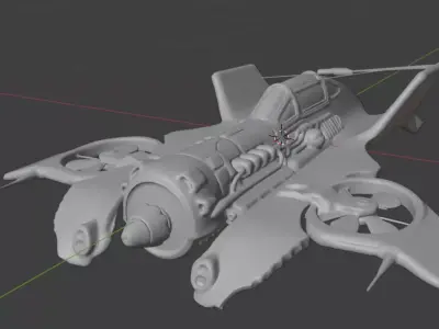Fantasy aircraft 3D print model