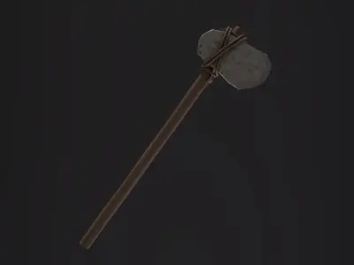 Rock Axe Low-poly 3D model