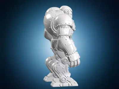 Cyber Forge Golem Robotic 3D Print Model 3D print model