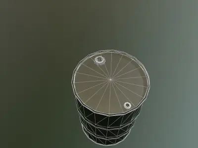 Oil barrel Free low-poly 3D model purchase