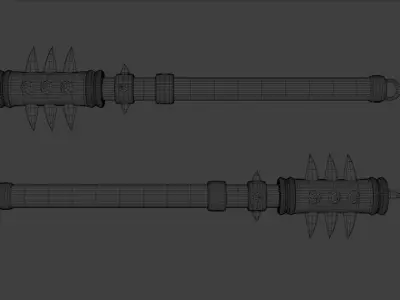 Medieval Weapon Low-poly 3D model