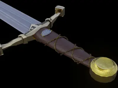 Lowpoly Sword Low-poly 3D model