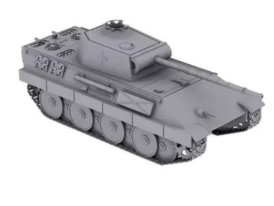 Tank Panther V Free 3D model