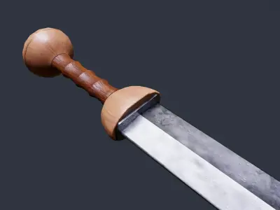 Iron Gladius GAME READY Low-poly 3D model