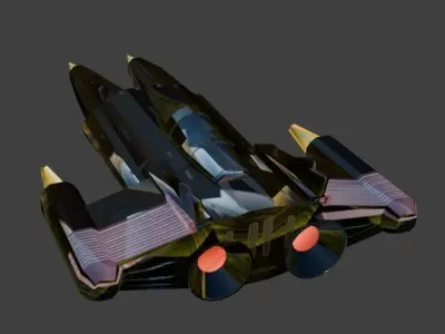 Space Fighter 38  Free low-poly 3D model