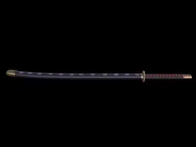 Shusui Katana Sword Inspired by One Piece Anime PBR 4K 3D model